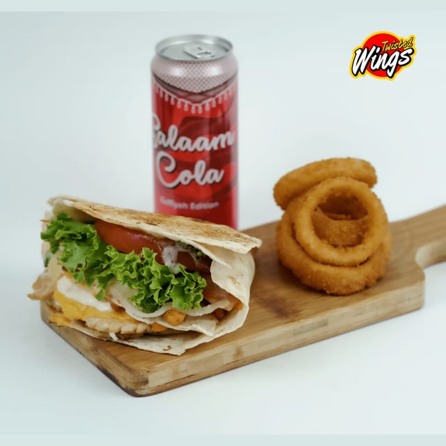 CHICKEN WRAP COMBO.