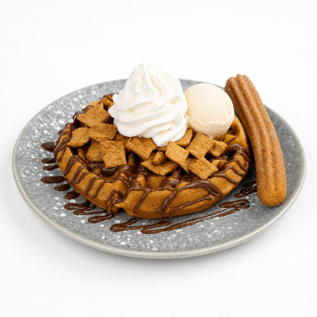 CHURRO CINNAMON WAFFLE.