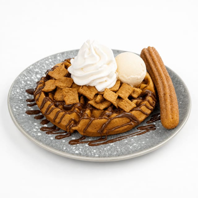 CHURRO CINNAMON WAFFLE.